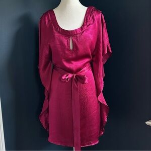Anthropologie | Minuet Hammered Silk Caftan, Size Small